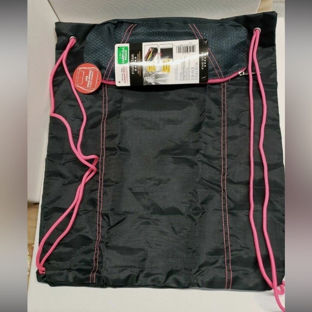 Five Star Black and Pink Carry-All Pouch 009 - Picture 2 of 3